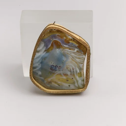 Glass mosaic fragment