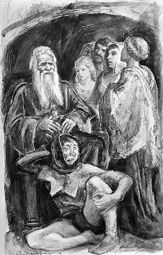 Lear with his Daughter and Fool
