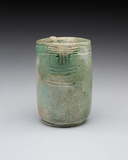Jar with decorated rim, swivel, and knob
