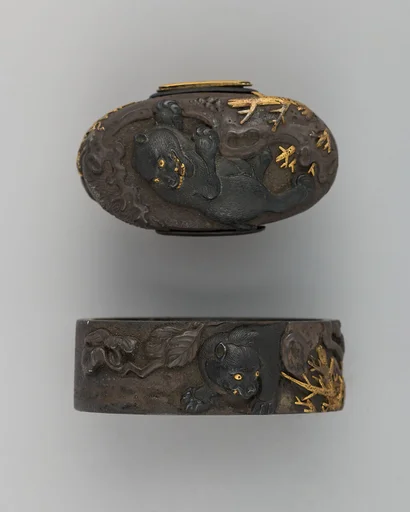 Sword-Hilt Collar and Pommel (Fuchigashira)