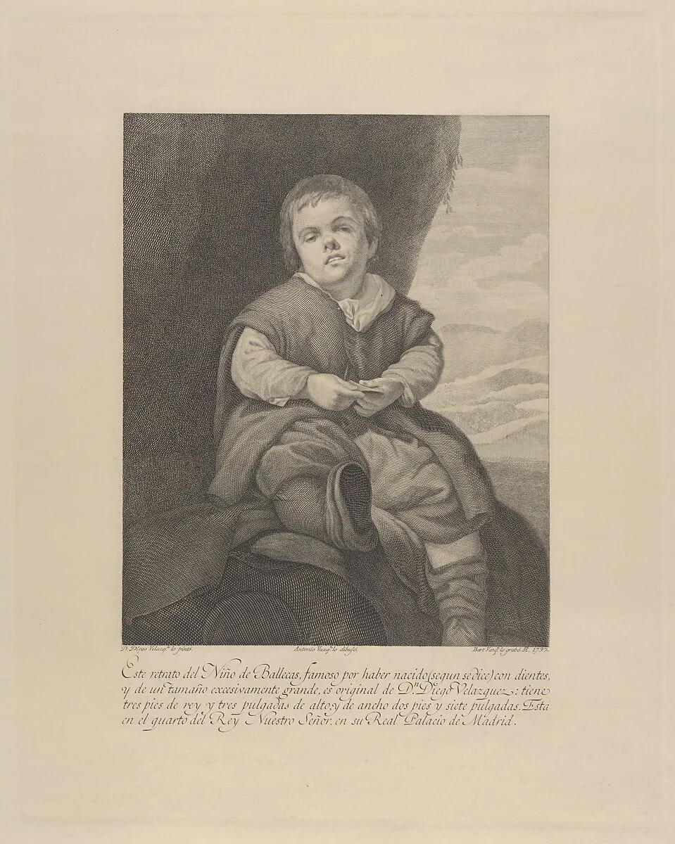 The dwarf Francisco Lezcano, called 'El Niño de Vallecas', after Velázquez — Bartolomé Vázquez|Velázquez (Diego Rodríguez de Silva y Velázquez)|Antonio Vázquez