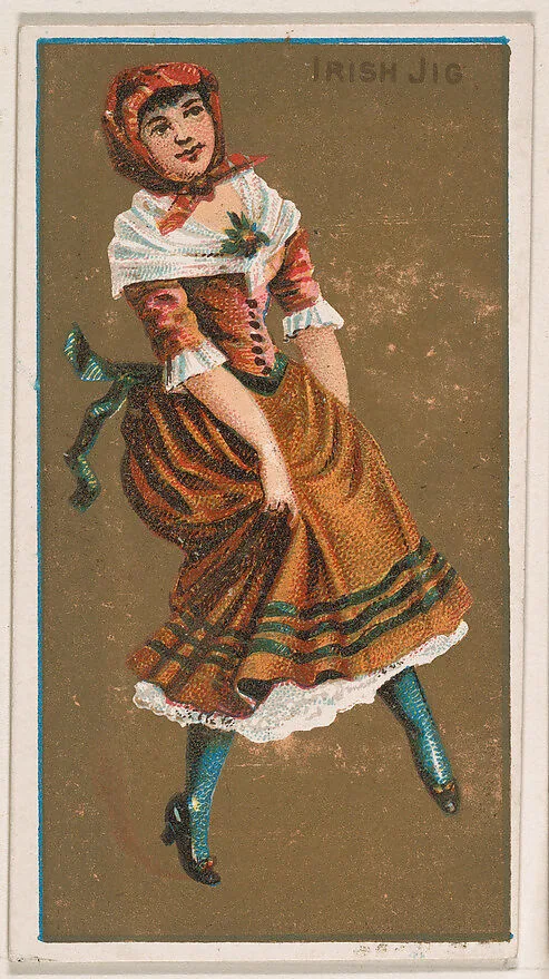 Irish Jig, from National Dances (N225, Type 1) issued by Kinney Bros. — Kinney Brothers Tobacco Company