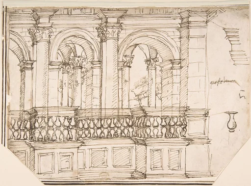 Arcade in the Balustrade (Stage Setting?)