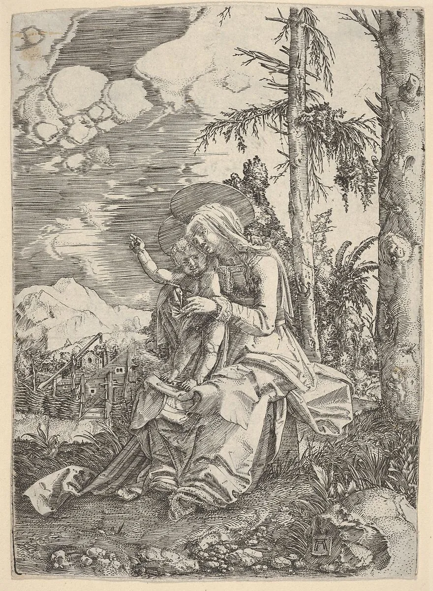 The Virgin with the Blessing Child in a Landscape — Albrecht Altdorfer