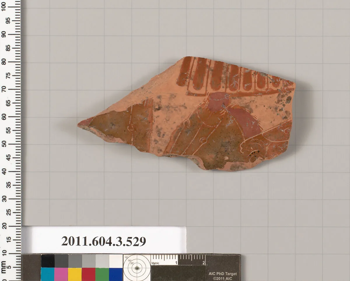 Terracotta fragment of a column-krater (bowl for mixing wine and water) — Unknown