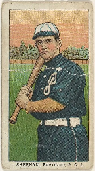 Sheehan, Portland, Pacific Coast League, from the "Obak Baseball Players" set (T212), issued by the American Tobacco Company to promote Obak Mouthpiece Cigarettes — American Tobacco Company