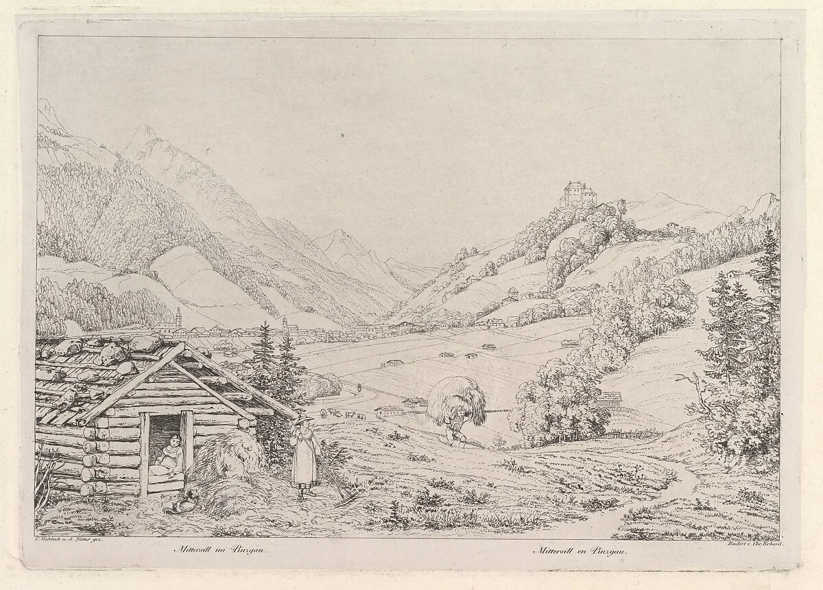 Farming scene, "Mittersill im Pinzgau" — Johann Christoph Erhard|C. Viehbeck