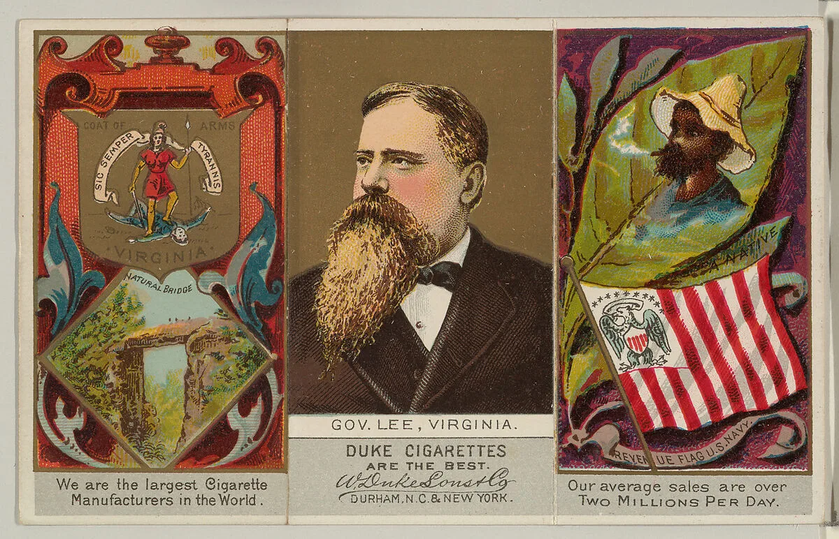 Governor Lee, Virginia, from "Governors, Arms, Etc." series (N133-2), issued by Duke Sons & Co. — W. Duke, Sons & Co.