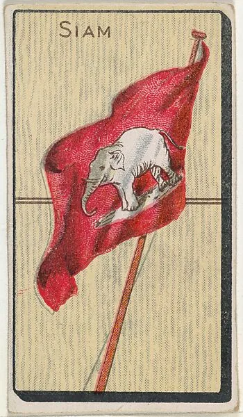 Siam, from the National Flag on Domino series (T177) issued by Kinney Brothers to promote Sweet Caporal Cigarettes — Kinney Brothers Tobacco Company
