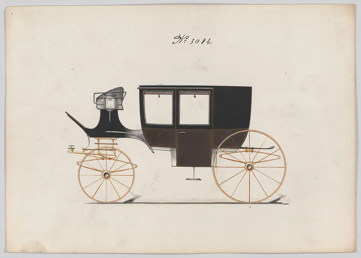 Design for Glass Panel Coach, no. 3084 — Brewster & Co.