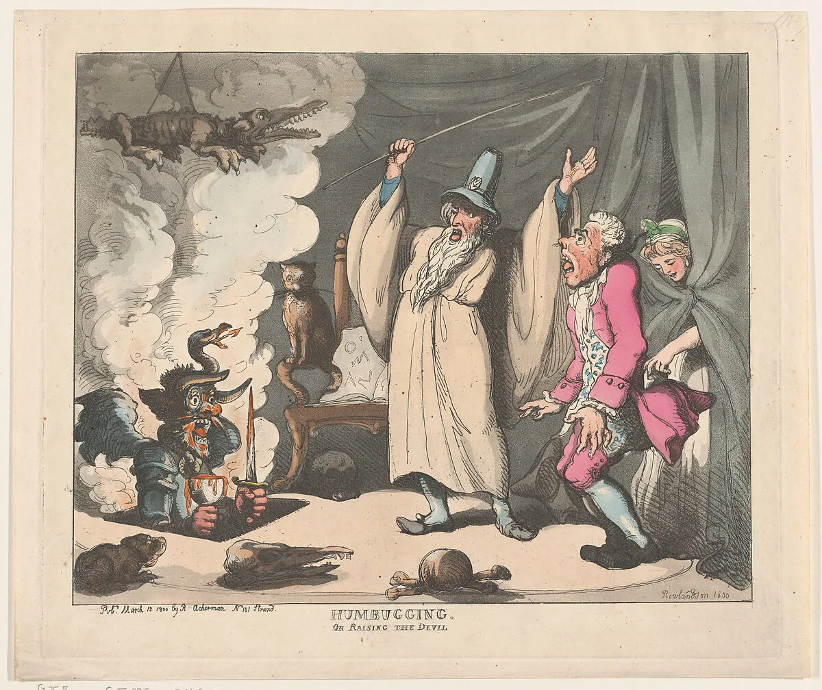 Humbugging, or Raising the Devil — Thomas Rowlandson|Rudolph Ackermann, London