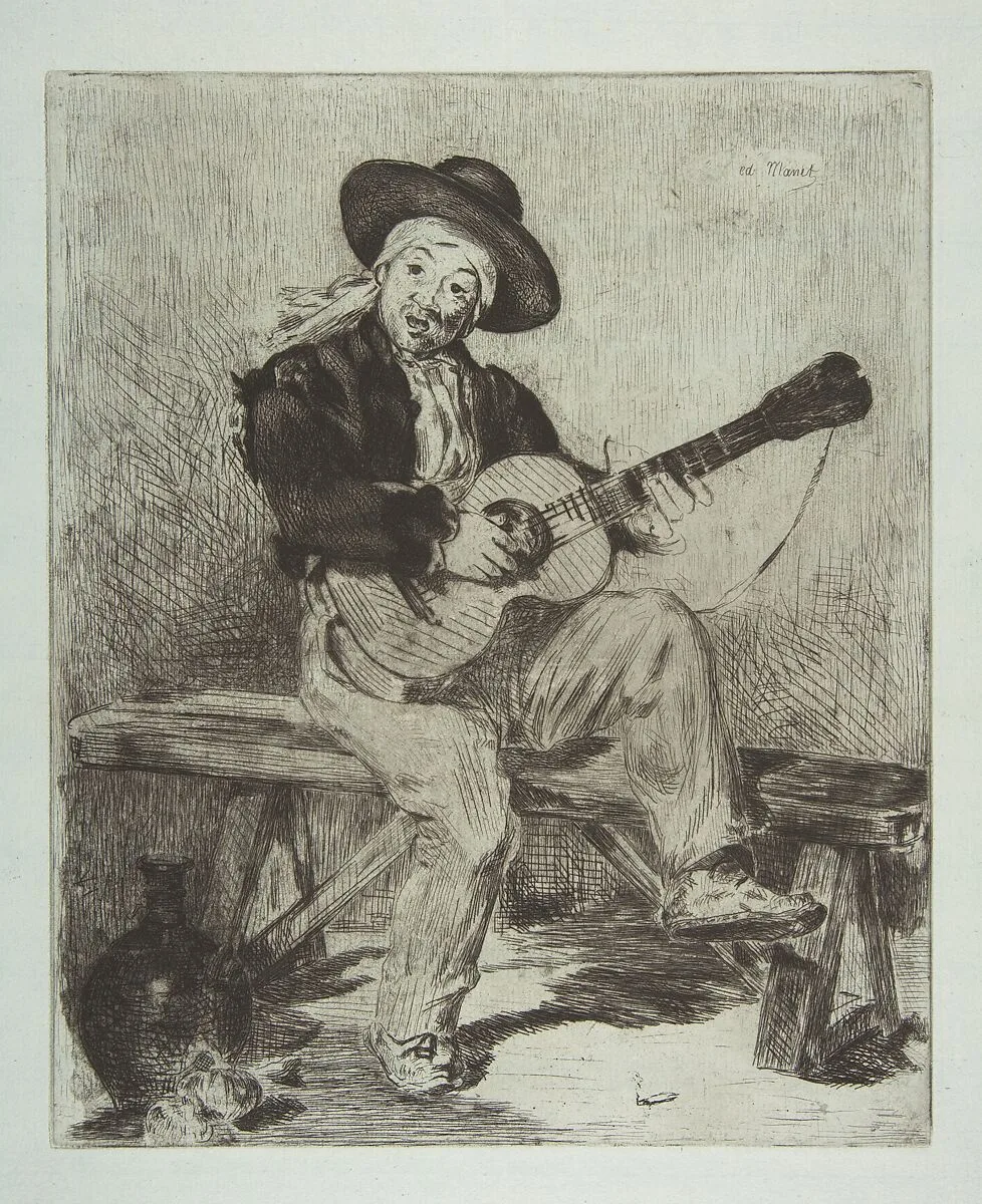 The Spanish Singer (Le Guitarrero) — Edouard Manet