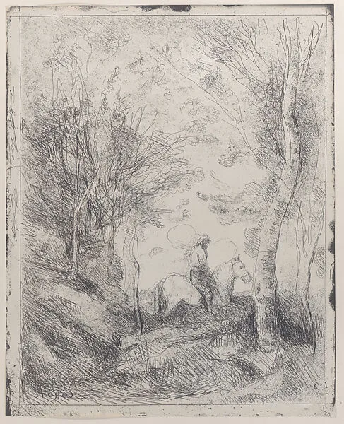 The Large Rider in the Woods (Le Grand Cavalier Sous Bois) — Camille Corot|Maurice Le Garrec