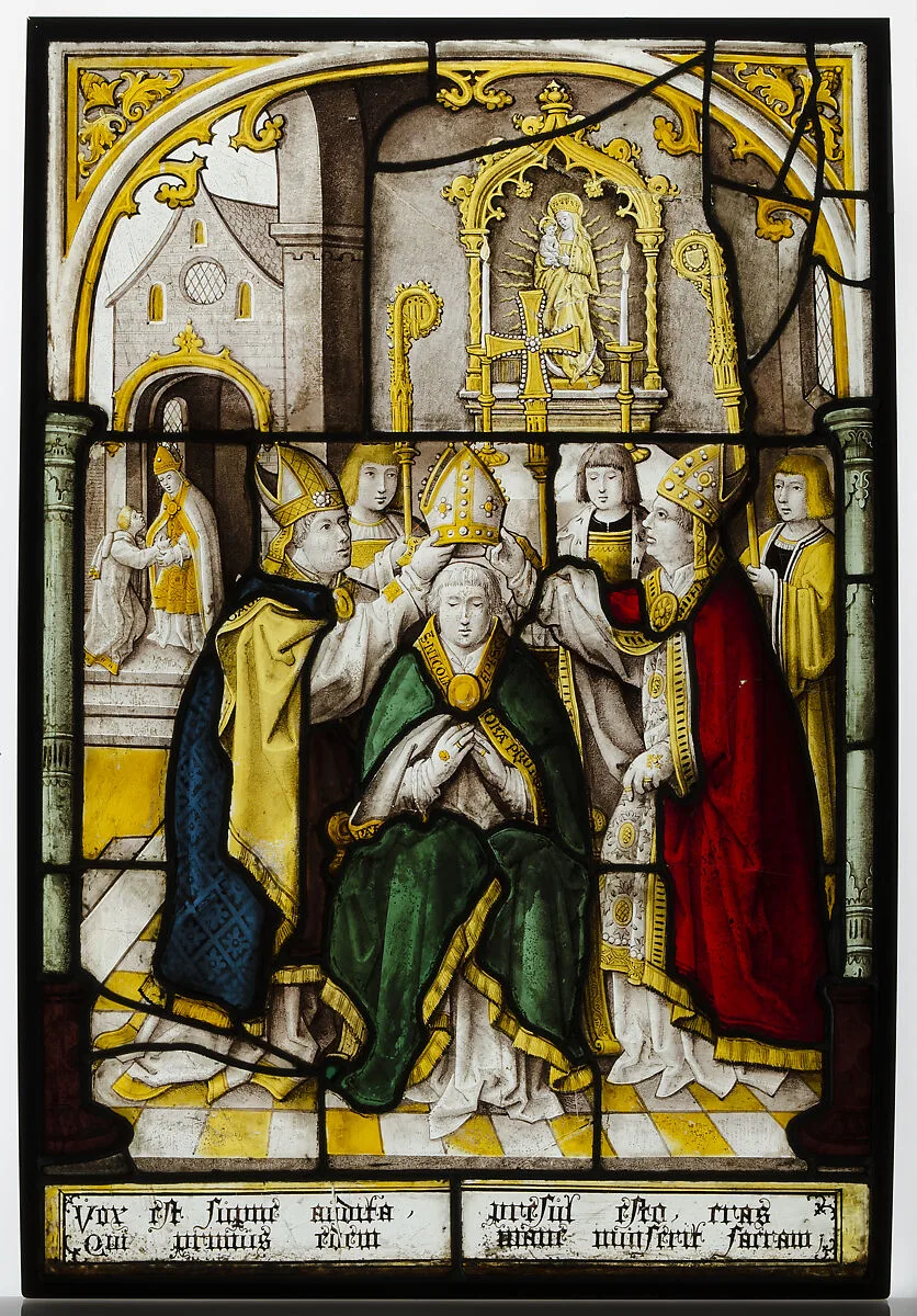 Glass Panel of Saint Nicholas — Jacob Cornelisz van Oostsanen