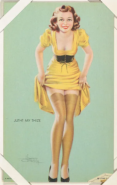 Jutht My Thize from All American Girls series (W424) — International Mutoscope Reel Company