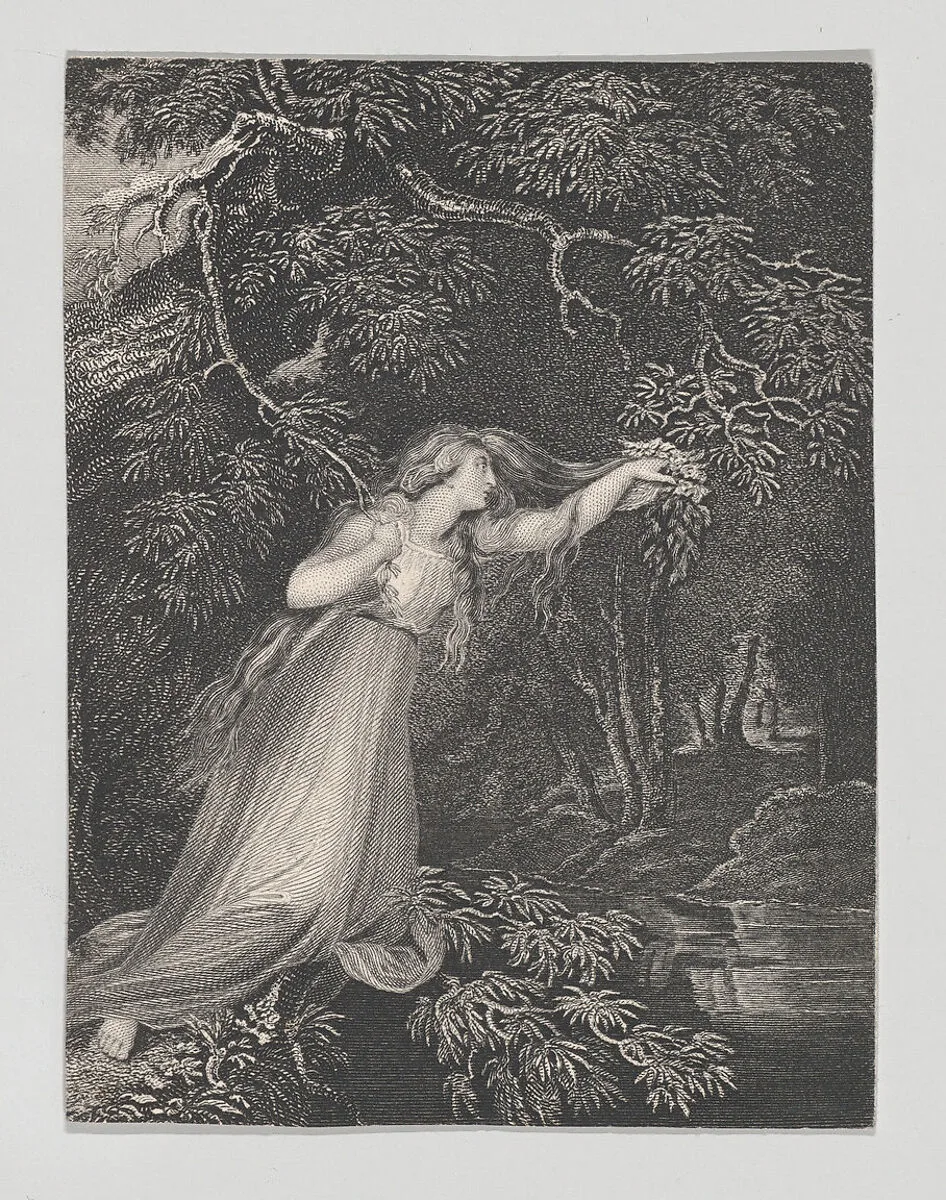 Ophelia (Shakespeare, Hamlet, Act 4, Scene 7) — William Shakespeare|Richard Westall|Charles Heath, the elder