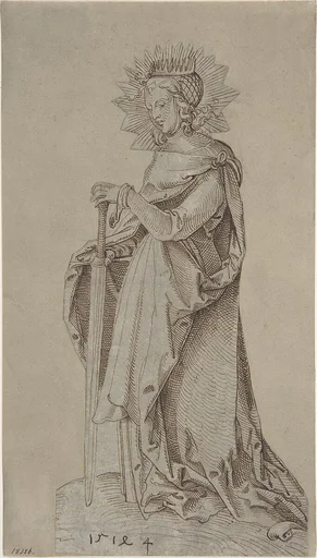 Saint Catherine Leaning on a Sword