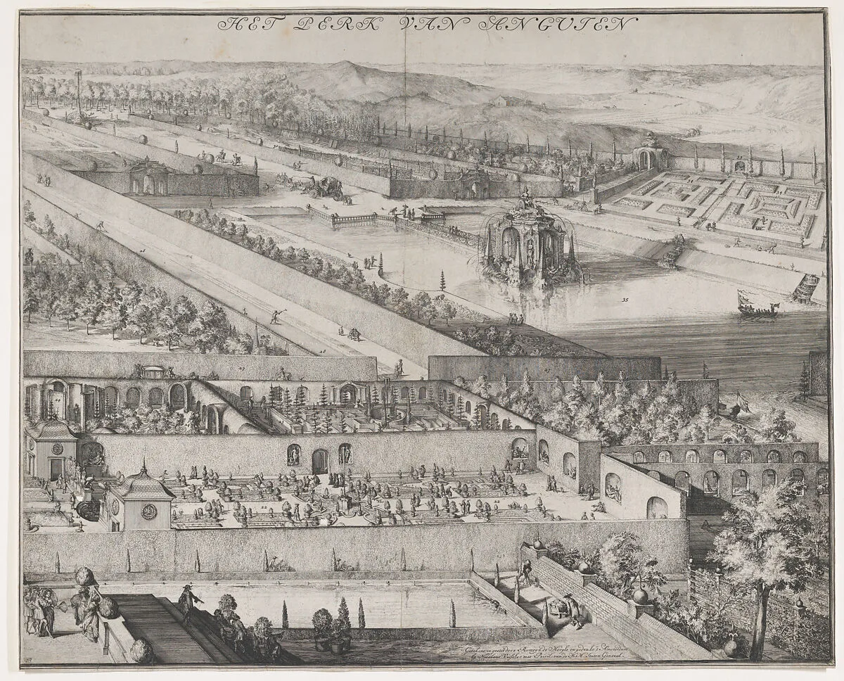 Detail of the Park at Enghien (right half) — Romeyn de Hooghe|Nicolaes Visscher II
