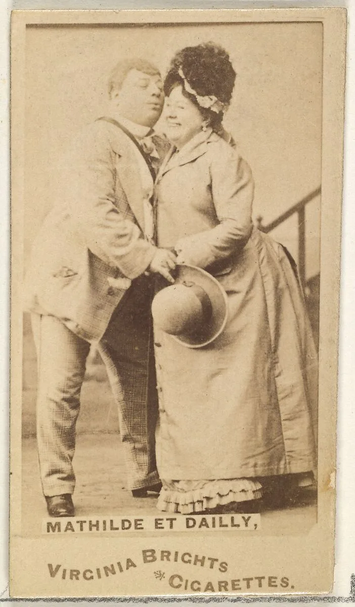 Mathilde et Dailly, from the Actors and Actresses series (N45, Type 1) for Virginia Brights Cigarettes — Allen & Ginter