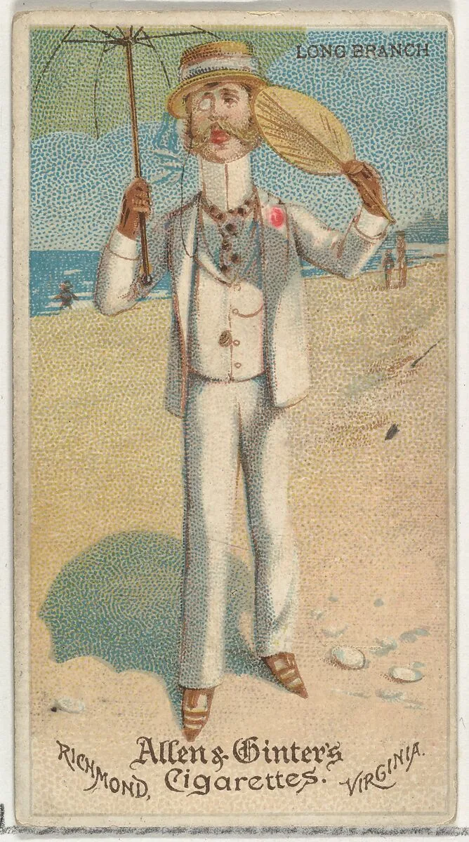 Long Branch, from World's Dudes series (N31) for Allen & Ginter Cigarettes — Allen & Ginter