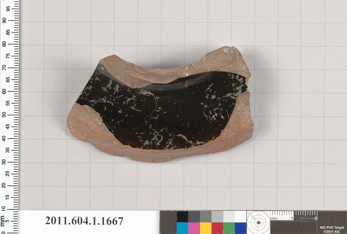 Terracotta fragment of a kylix (drinking cup) — Unknown