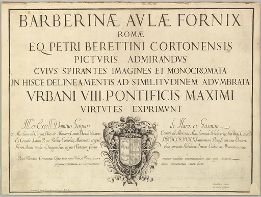 Title Page, from Barberinae aulae fornix