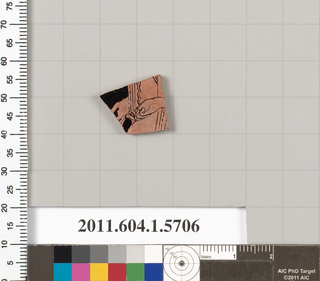 Terracotta fragment of a kylix (drinking cup) — Unknown