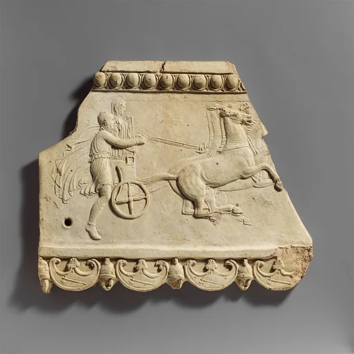 Terracotta plaque with Pelops and Hippodamia