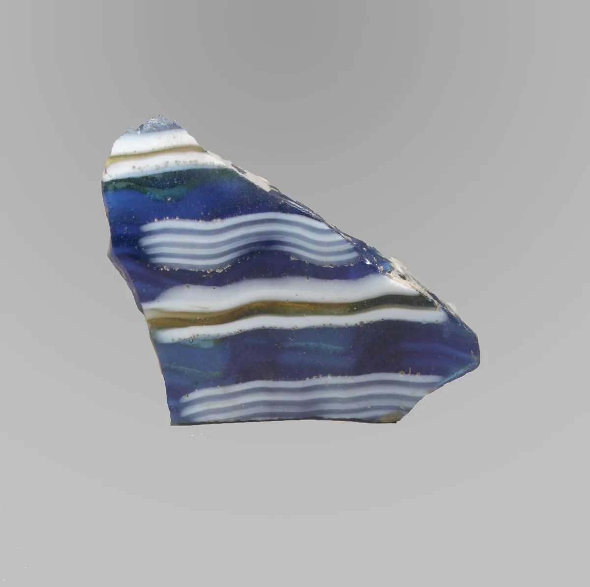 Glass mosaic ribbed bowl fragment — Unknown