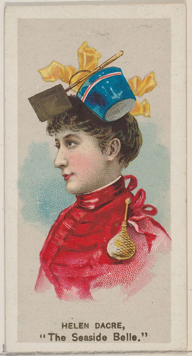 Helen Dacre as "The Seaside Belle," from the series Fancy Dress Ball Costumes (N73) for Duke brand cigarettes — W. Duke, Sons & Co.|Knapp & Company