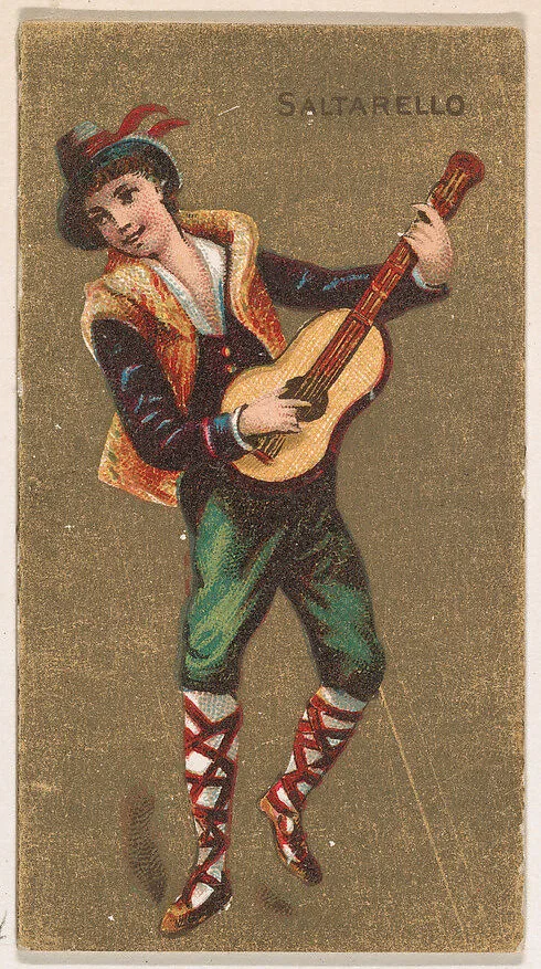 Saltarello, from National Dances (N225, Type 2) issued by Kinney Bros. — Kinney Brothers Tobacco Company