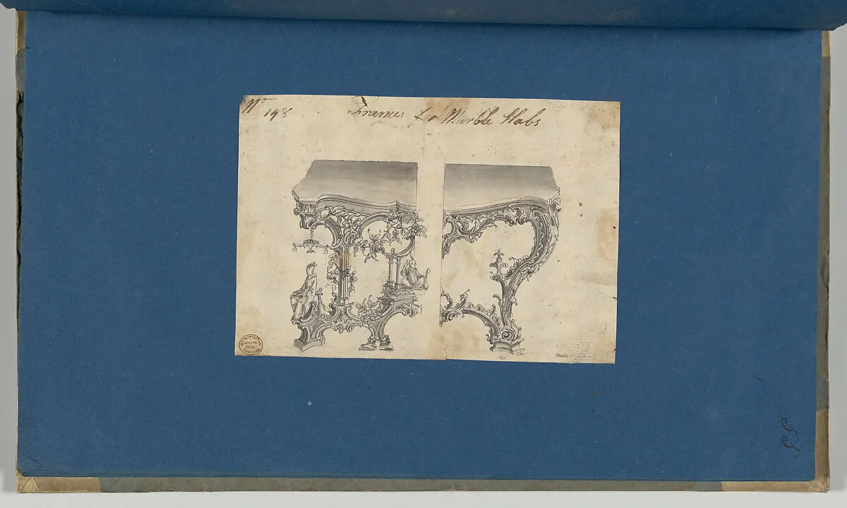 Frames for Marble Slabs, in Chippendale Drawings, Vol. I — Thomas Chippendale