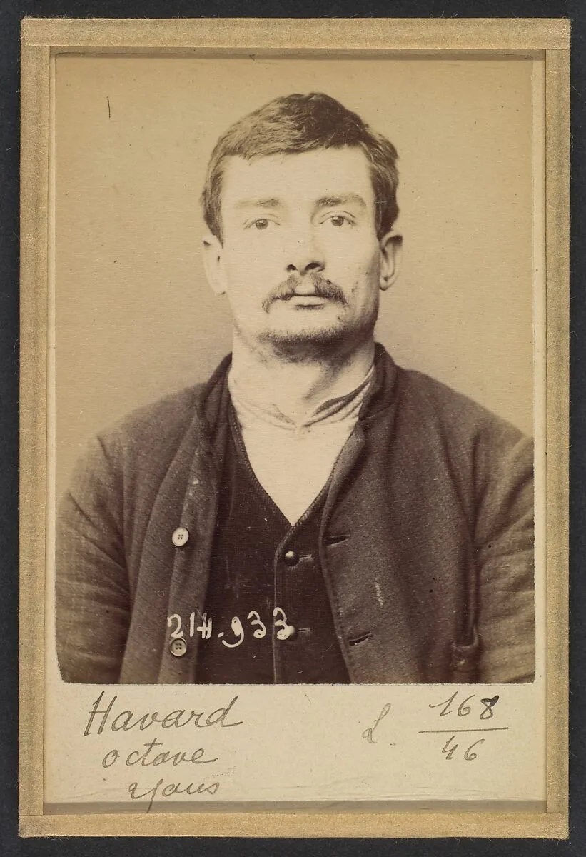 Havard. Octave, Onésime. 25 ans, né à Hedouville (Calvados). Polisseur. Anarchiste. 1/3/94. — Alphonse Bertillon
