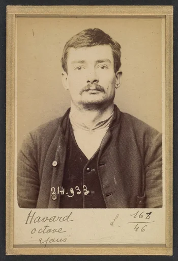 Havard. Octave, Onésime. 25 ans, né à Hedouville (Calvados). Polisseur. Anarchiste. 1/3/94.