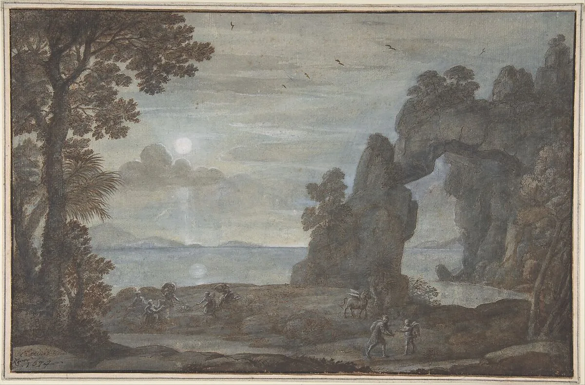 Coast View with Perseus and the Origin of Coral — Claude Lorrain (Claude Gellée)