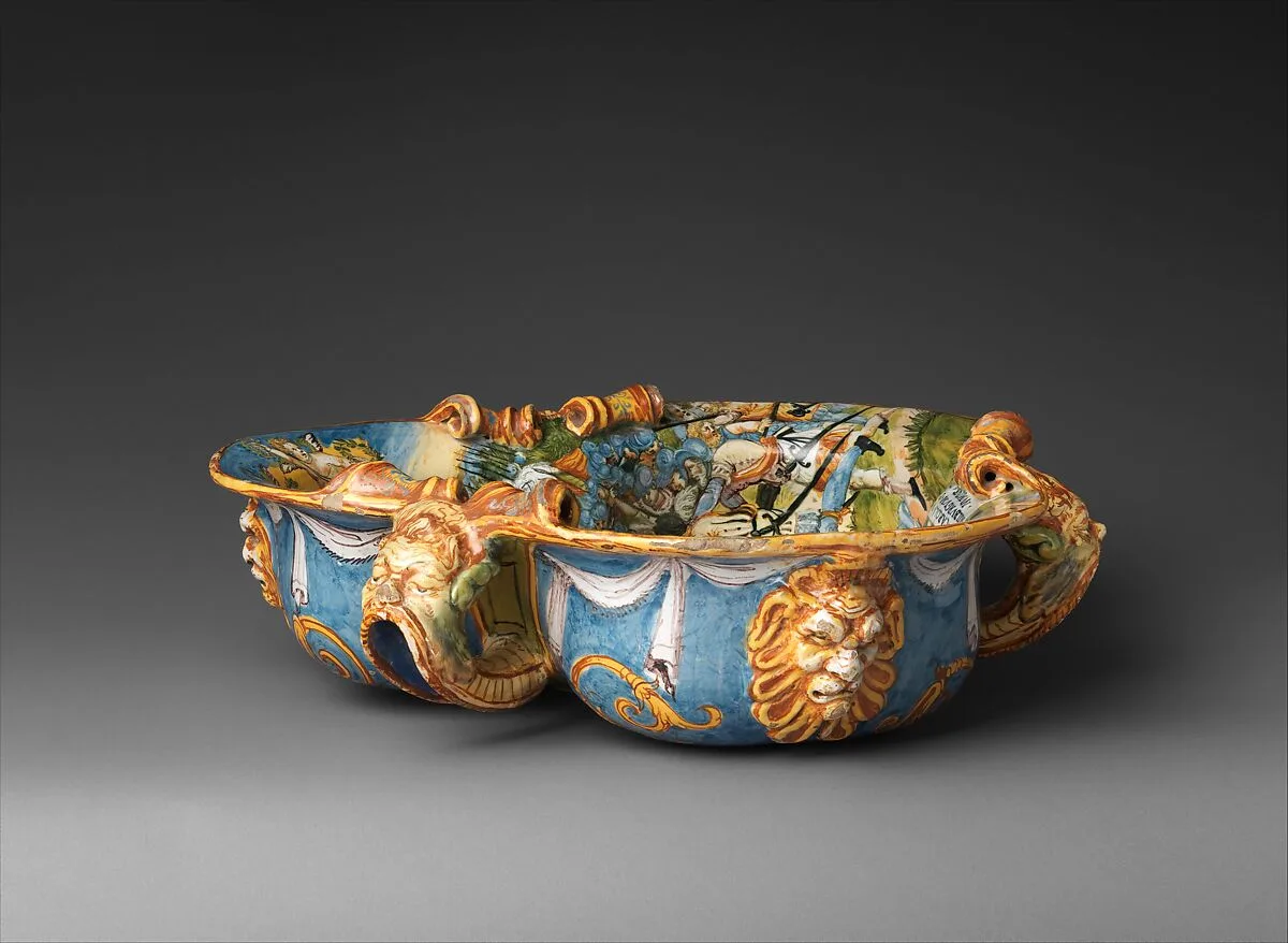 Wine cooler with Charles V’s Victory at Mühlberg — Enea Vico|Battista Franco