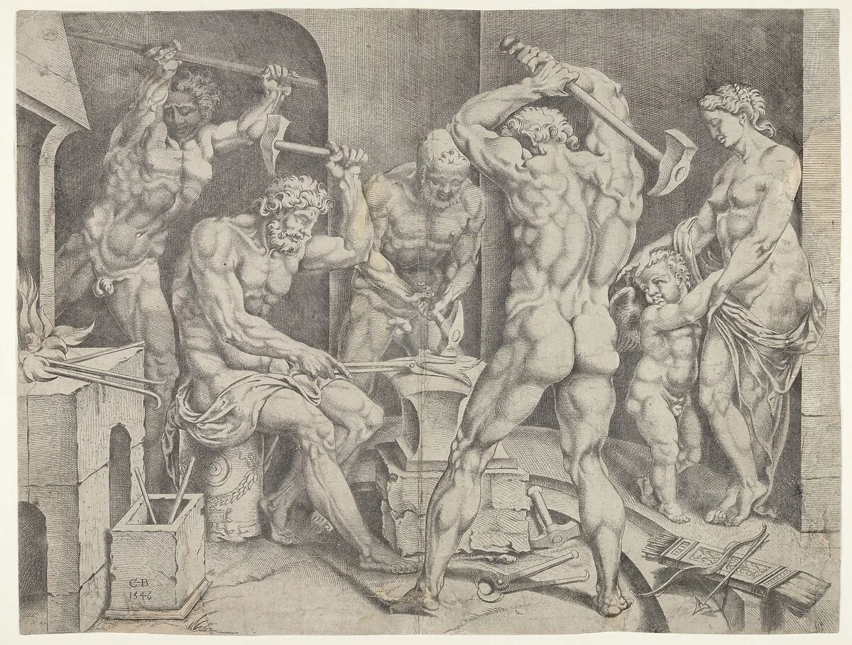 The Forge of Vulcan — Cornelis Bos