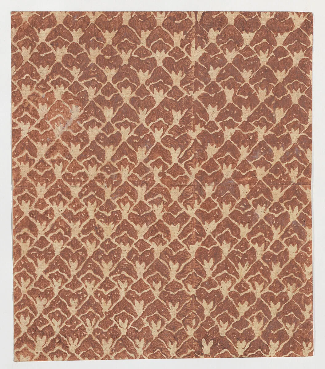 Sheet with overall abstract pattern — Anonymous