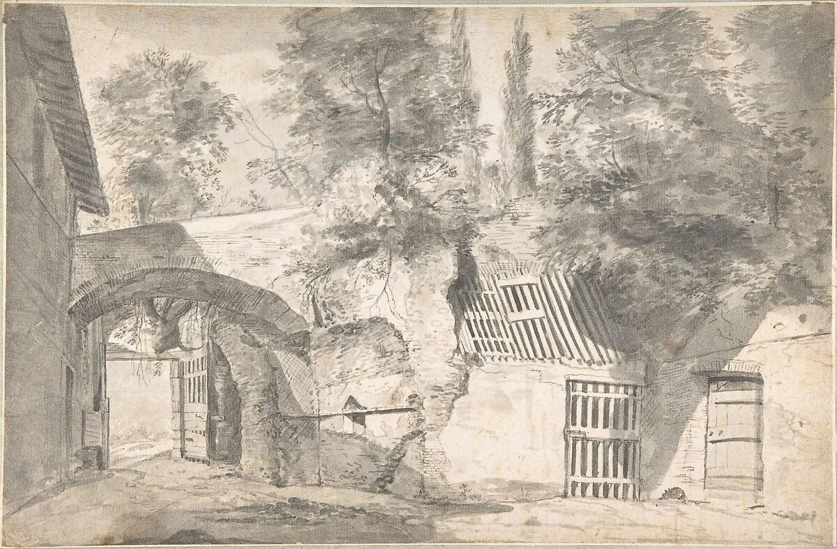Courtyard of a Farmhouse — Thomas Wijck