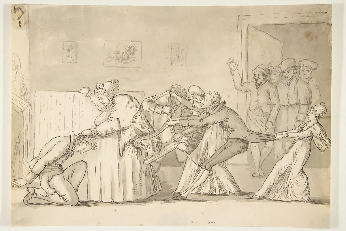 Domestic Scene — Anonymous, French, 19th century