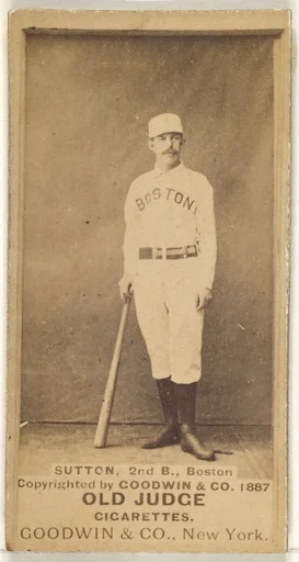 Sutton, 2nd Base, Boston, from the Old Judge series (N172) for Old Judge Cigarettes