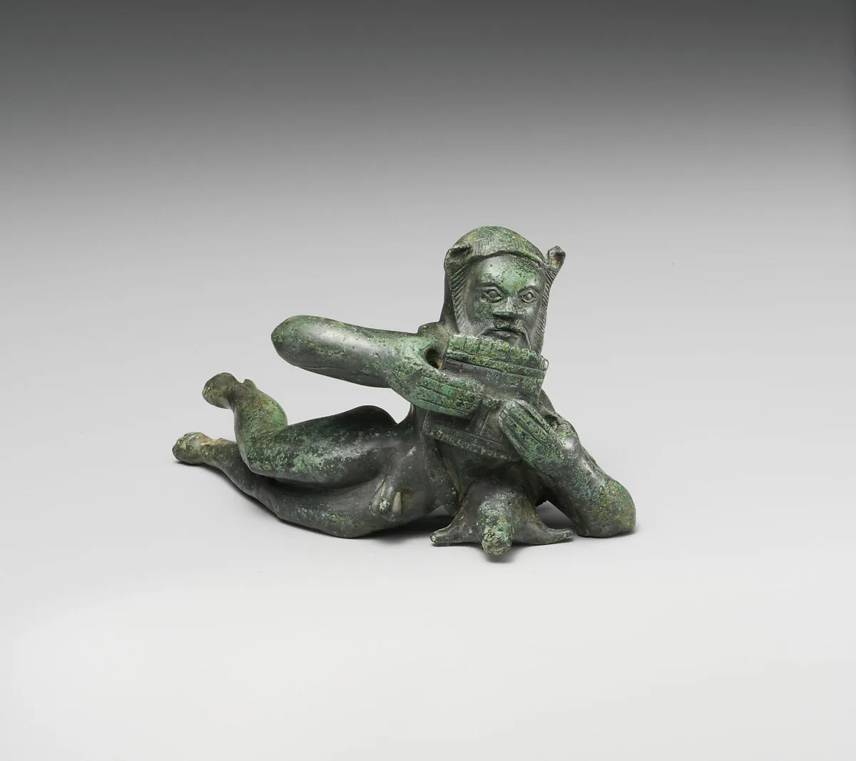 Bronze statuette of a reclining satyr — Unknown