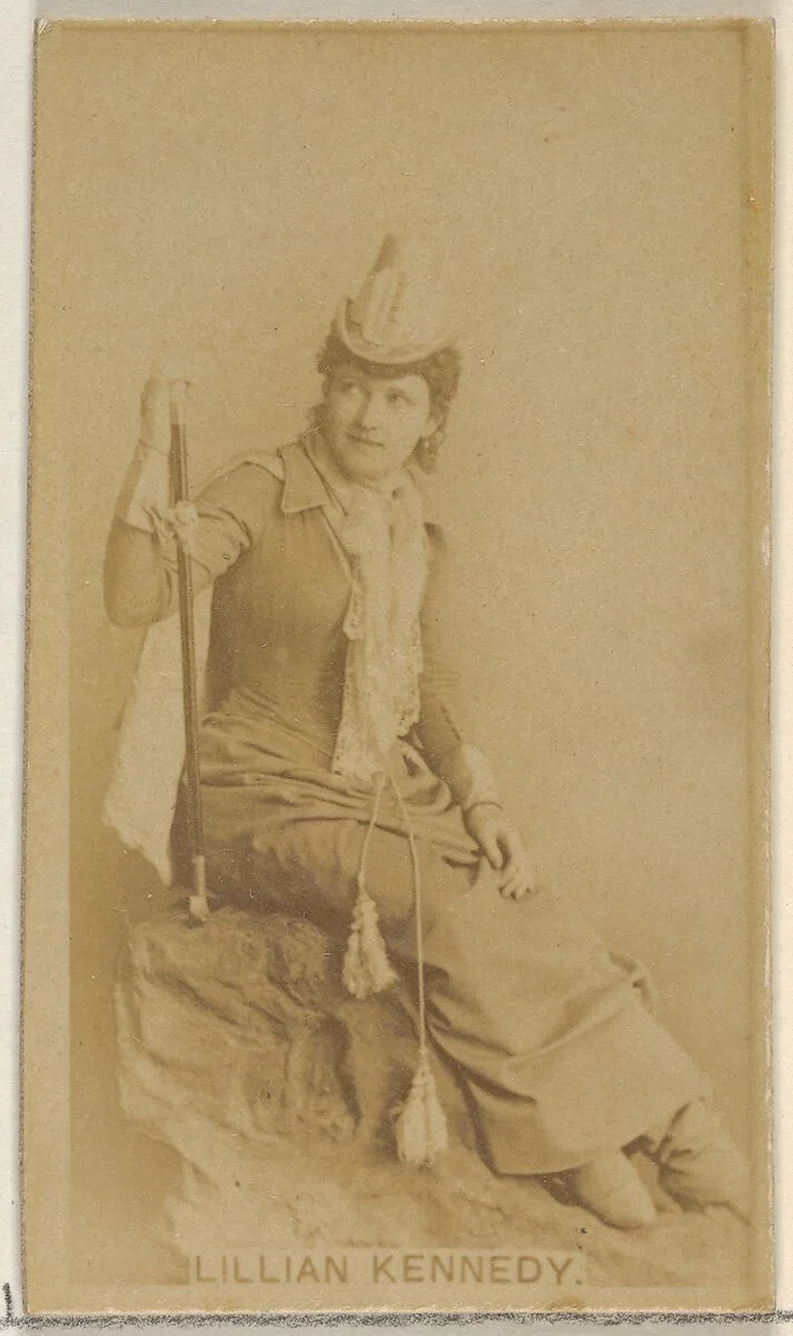 Lillian Kennedy, from the Actors and Actresses series (N45, Type 8) for Virginia Brights Cigarettes — Allen & Ginter