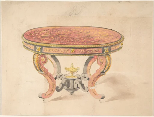 Design for a Round Renaissance Style Table