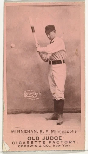 Daniel Joseph "Dan" Minnehan, Right Field, Minneapolis, from the Old Judge series (N172) for Old Judge Cigarettes