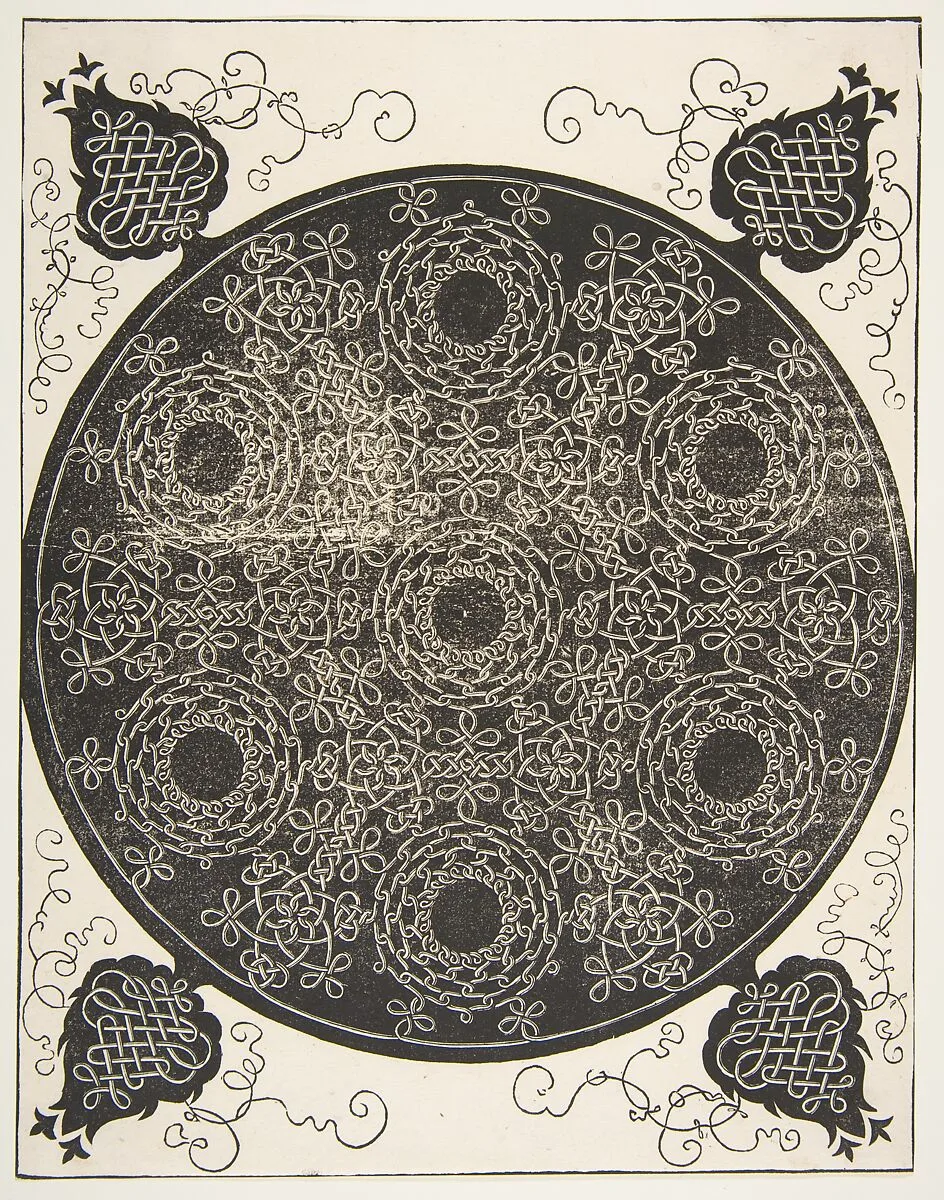 “The Sixth Knot”. Interlaced Roundel with Seven Wreaths — Albrecht Dürer|Leonardo da Vinci