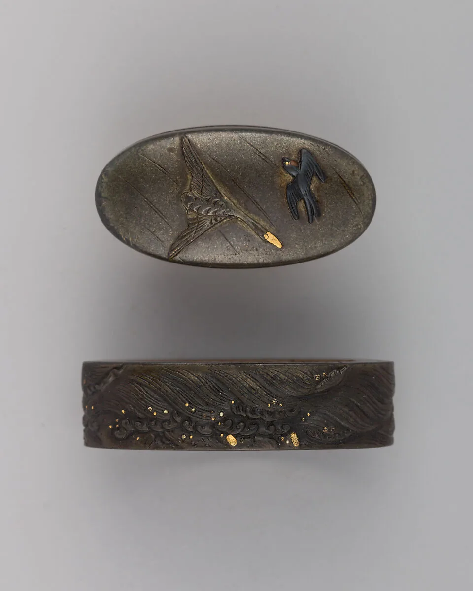 Sword-Hilt Collar and Pommel (Fuchigashira) — Unknown