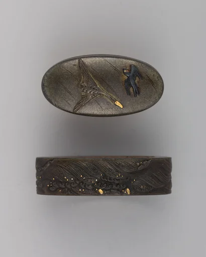 Sword-Hilt Collar and Pommel (Fuchigashira)