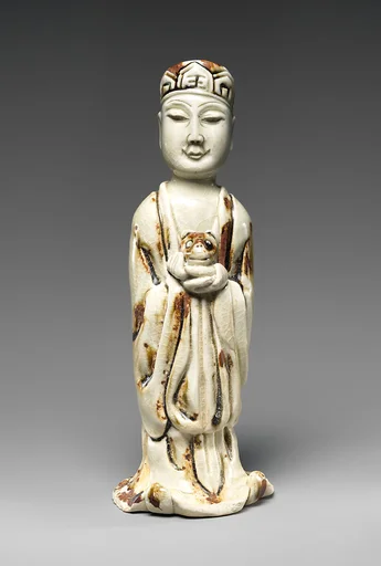 元　褐釉瓷生肖虎俑|Zodiac figure of a tiger