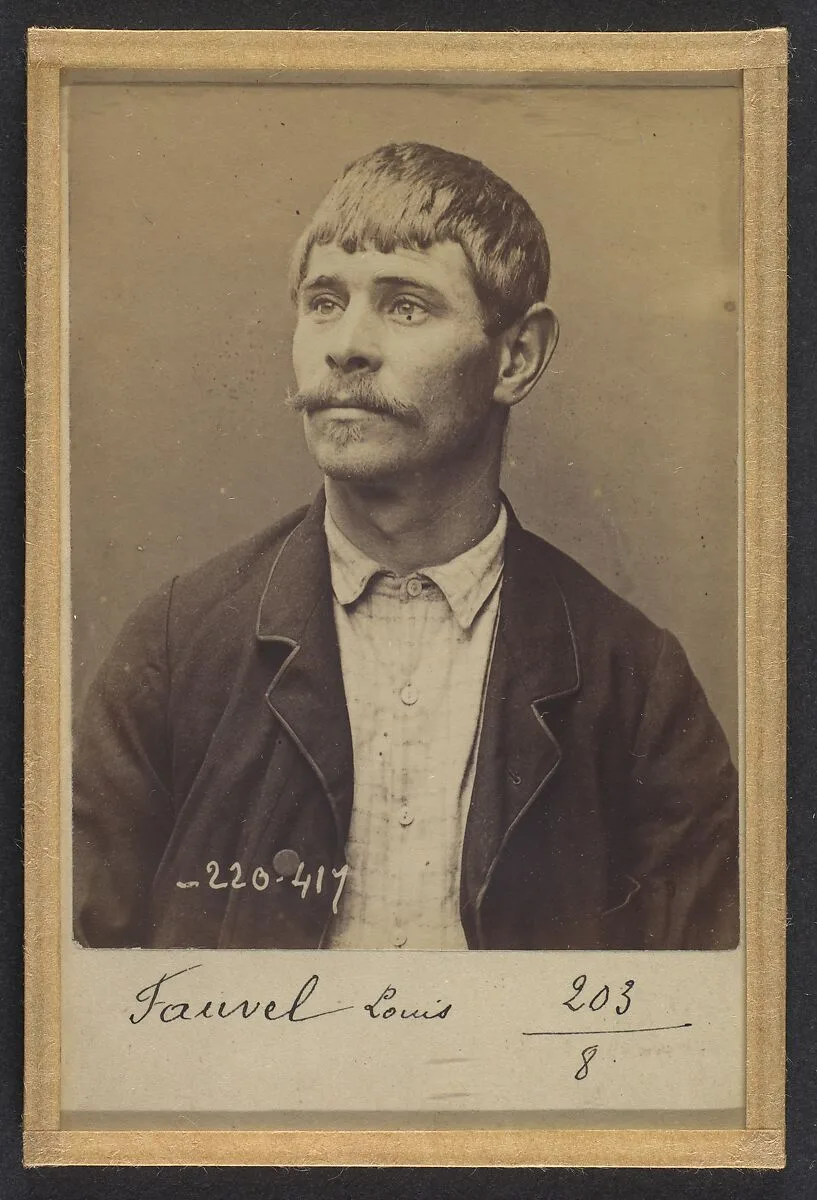 Fauvel. Louis. 27 ans, né le 14/4/67 à Écouché (Orne). Tourneur. Anarchiste. 2/7/94. — Alphonse Bertillon